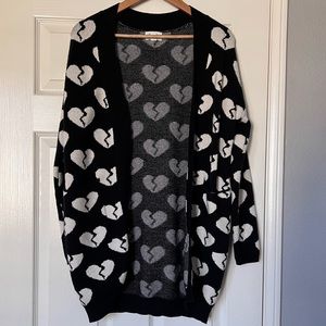 Relaxed fit open cardigan